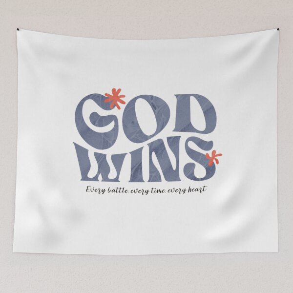 Item preview, God Wins – Every Battle, Every Time, Every Heart Design designed and sold by OrtegaGrace.