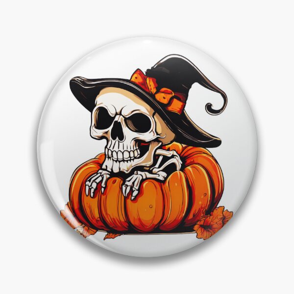 Item preview, Skull in a Pumpkin Hat designed and sold by Zofia Sosnecka.