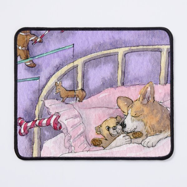 Item preview, He was counting the sleeps 'til Christmas, corgi dog & gingerbread designed and sold by SusanAlisonArt.