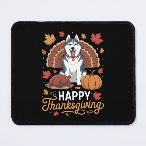 Item preview, Dog Lovers Cute Husky Turkey Happy Thanksgiving designed and sold by BiellaSar.