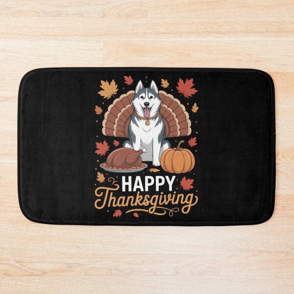 Item preview, Dog Lovers Cute Husky Turkey Happy Thanksgiving designed and sold by BiellaSar.