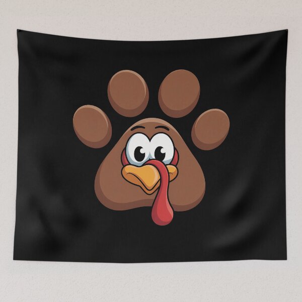 Item preview, Dog Paw Print Thanksgiving Turkey Dog Lovers Puppy designed and sold by BiellaSar.