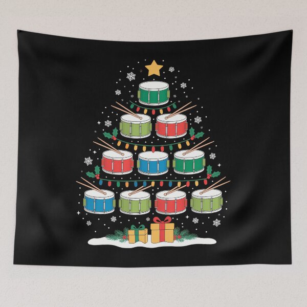 Item preview, Drum Lover Christmas Lighting Funny Drum Xmas Tree designed and sold by BiellaSar.