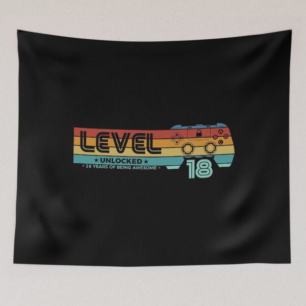 Item preview, Level 18 Unlocked - 18 years old - 18th Birthday Gamer designed and sold by NH2019.