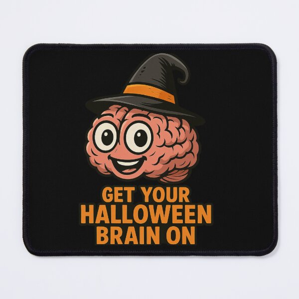 Item preview, Cartoon Brain in Witch Hat Halloween Design designed and sold by Daagath.