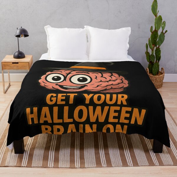 Item preview, Cartoon Brain in Witch Hat Halloween Design designed and sold by Daagath.