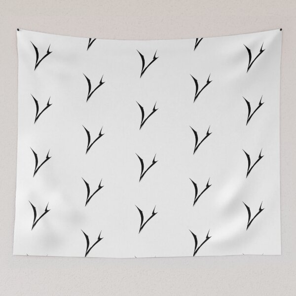 Item preview, Letter V Thorn-Blade Typography — Black Metal designed and sold by uncoXab.