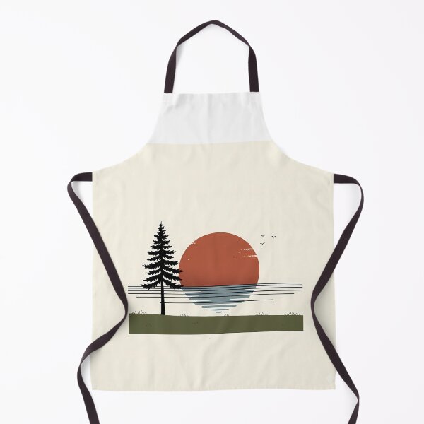 Item preview, Serene Minimalist Sunset Lake with Pine Tree designed and sold by TajSprinklz.