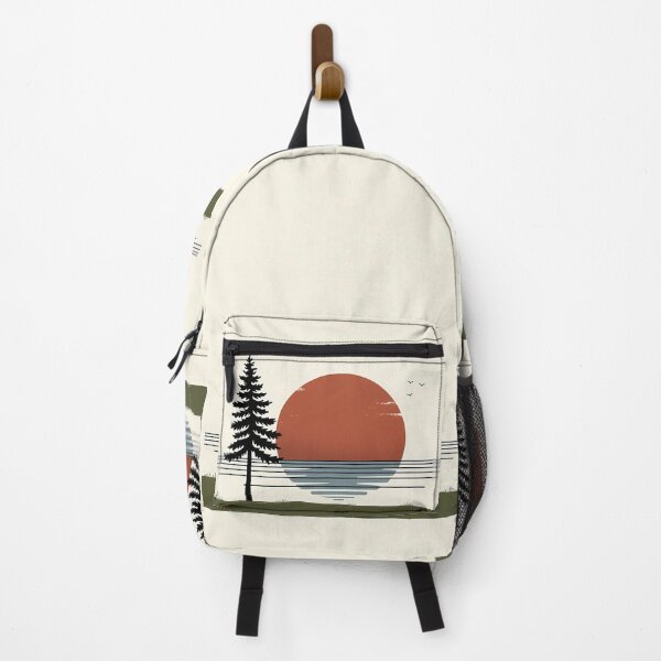 Item preview, Serene Minimalist Sunset Lake with Pine Tree designed and sold by TajSprinklz.