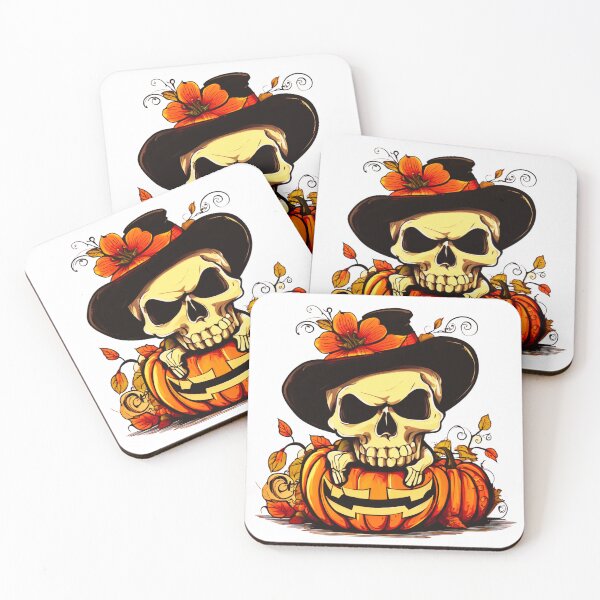 Item preview, Skull in a Pumpkin Hat designed and sold by Zofia Sosnecka.
