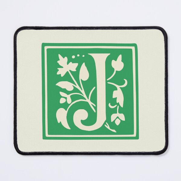 Item preview, Vintage Letter J Monogram Initials Green designed and sold by Jeallan Designs.