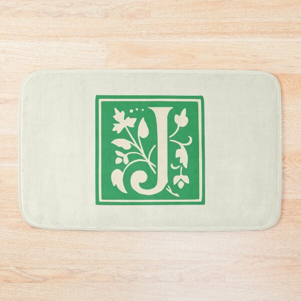Item preview, Vintage Letter J Monogram Initials Green designed and sold by Jeallan Designs.