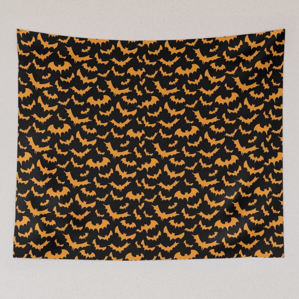 Item preview, Enchanted bats in yellow on black designed and sold by Marcia Motivos.