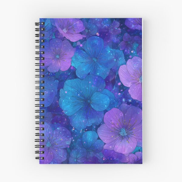 Item preview, Galaxy Blue and Purple Floral Pattern designed and sold by JasonMaccool.