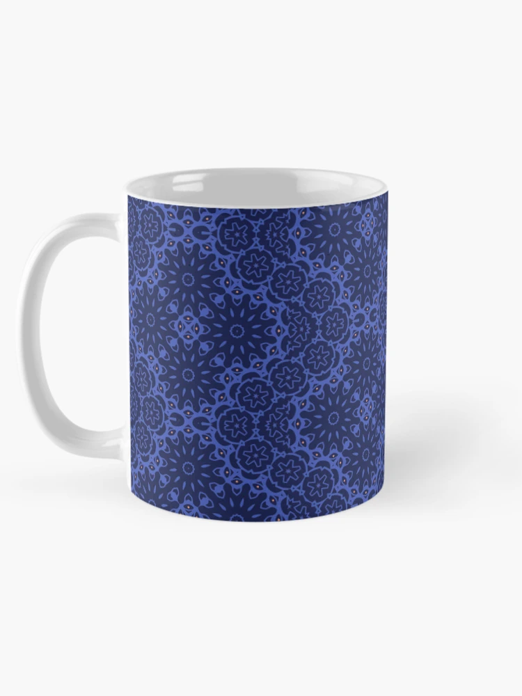 Thumbnail 5 of 6, Coffee Mug, Blue Abstract elements pattern designed and sold by patternarya.