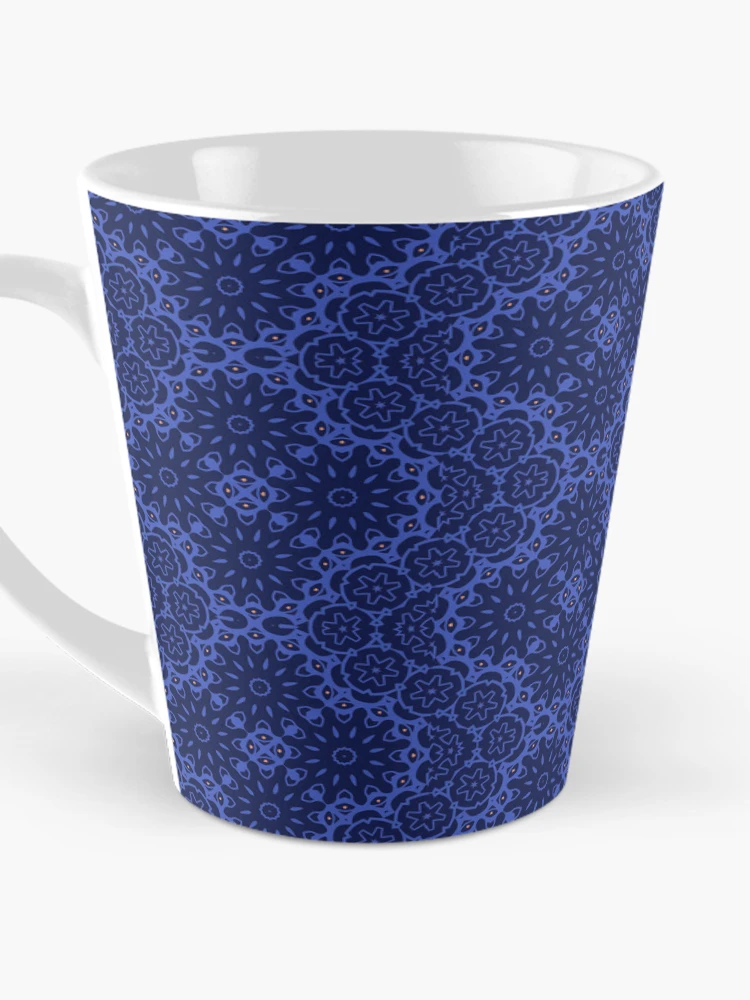 Thumbnail 3 of 4, Coffee Mug, Blue Abstract elements pattern designed and sold by patternarya.
