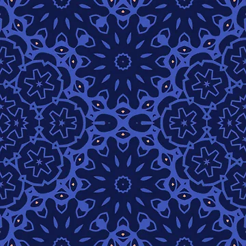 Artwork thumbnail, Blue Abstract elements pattern by patternarya