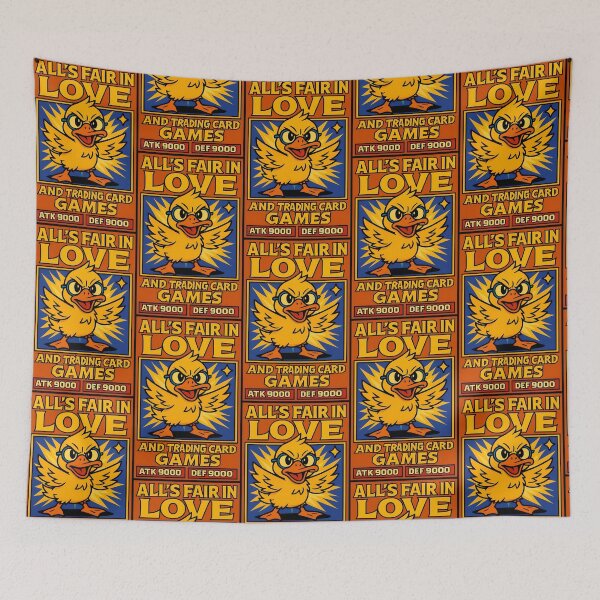 Item preview, All’s Fair in Love and Trading Card Games Funny Duck Design designed and sold by TeeTimeTreasure.