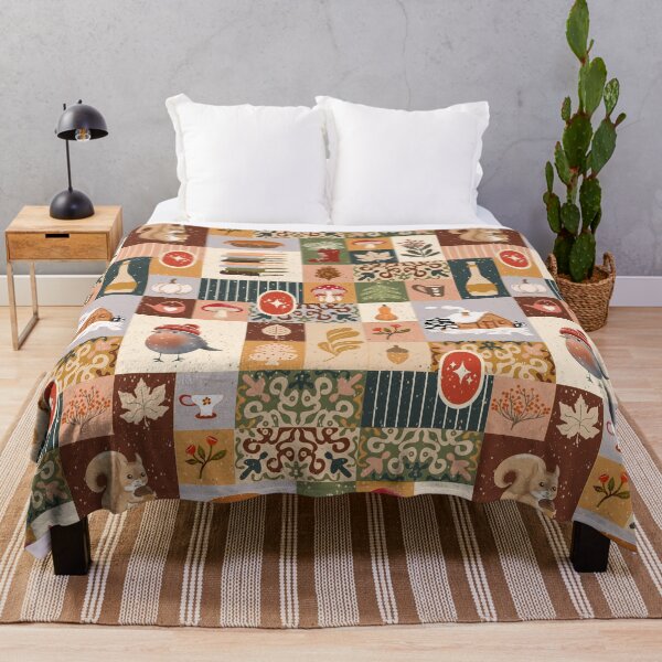 Item preview, Seamless Autumn Winter Pattern with Christmas Forest Elements designed and sold by Clara Fruggeri.