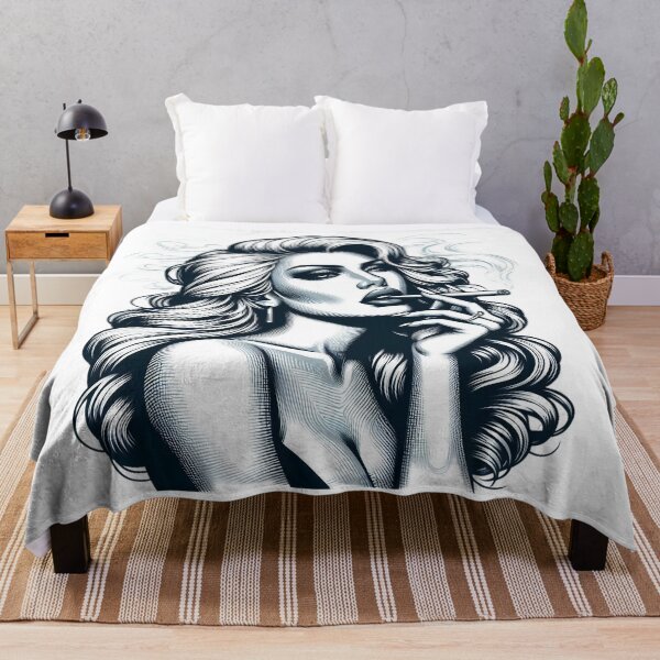 Item preview, Glamorous Smoking Blonde Woman Pop Art Style. designed and sold by Spark2Seduction.