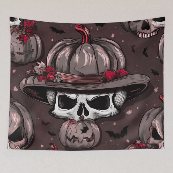 Item preview, Skull in a Pumpkin Hat designed and sold by Zofia Sosnecka.