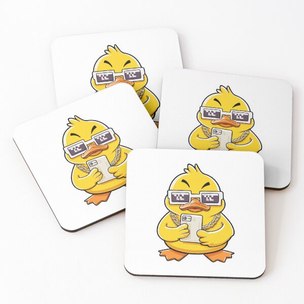 Item preview, Cool Duck Meme – Gangsta Duck with Sunglasses & Smartphone | Funny Hip Hop Cartoon designed and sold by abicir.