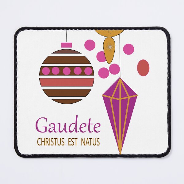 Item preview, Retro Christmas Ornaments - Gaudete Latin Mass Art designed and sold by MaryKunzGoldman.