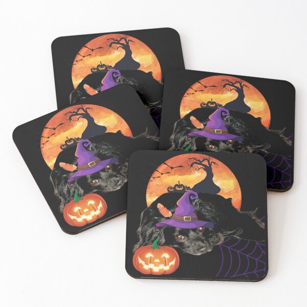Item preview, Cute Black Dog in Witch Hat Halloween Design by Mazieblu designed and sold by Mazieblu.