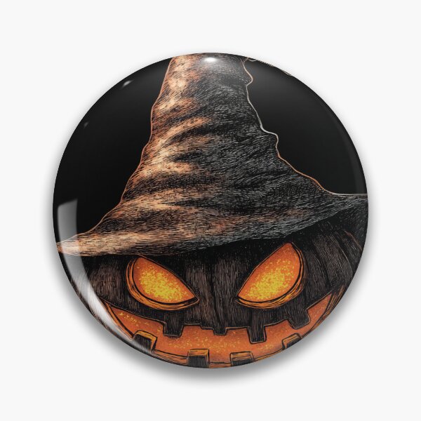 Item preview, Sinister Jack-o'-Lantern in Worn Witch Hat designed and sold by Daagath.