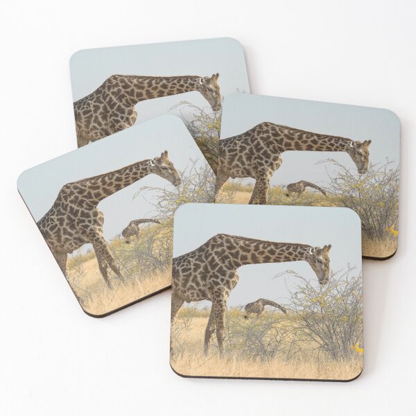 Item preview, Gentle Grazer – Giraffe Browsing in the Etosha Savanna designed and sold by DavideAntoniani.