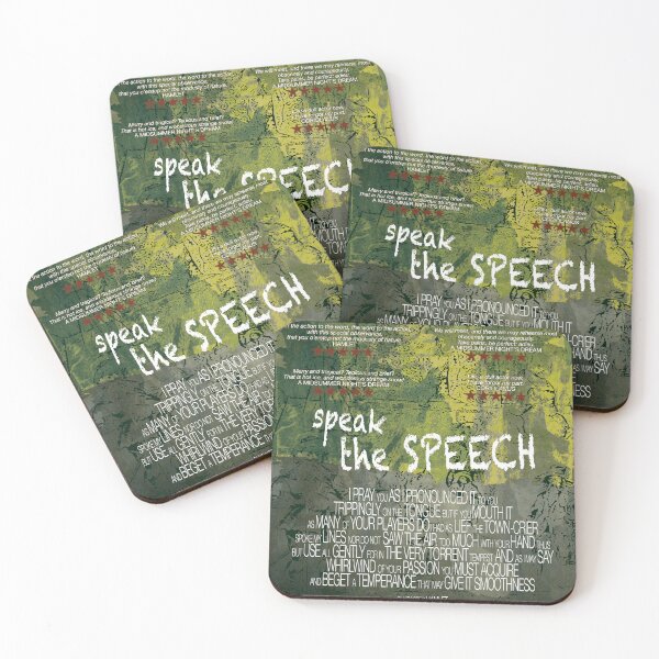 Item preview, "Speak the speech" Shakespeare Quotation designed and sold by nosoonersaid.