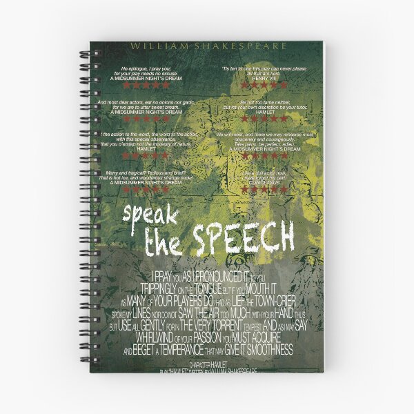 Item preview, "Speak the speech" Shakespeare Quotation designed and sold by nosoonersaid.