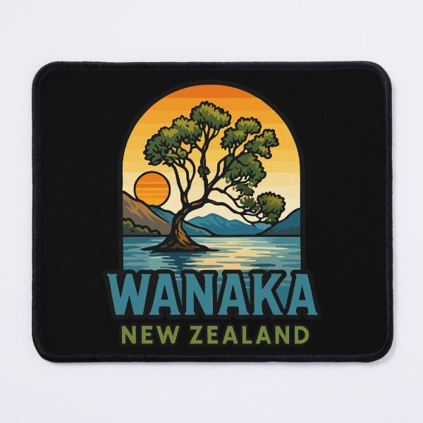 Item preview, Wanaka New Zealand Retro Travel designed and sold by TomFrontierArt.