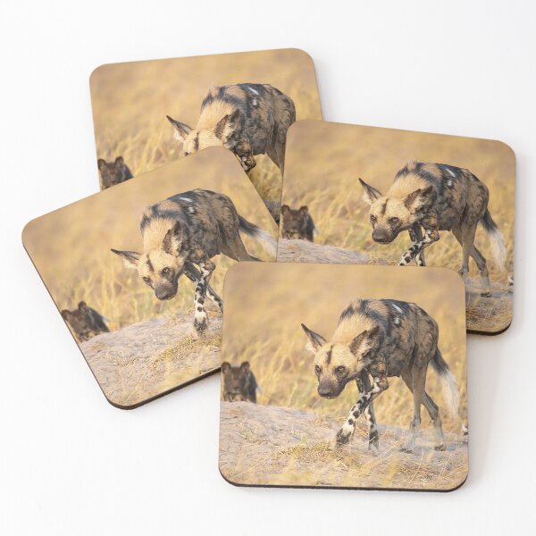 Item preview, African Wild Dog Mother with Pups – Rare Botswana Safari Encounter designed and sold by DavideAntoniani.