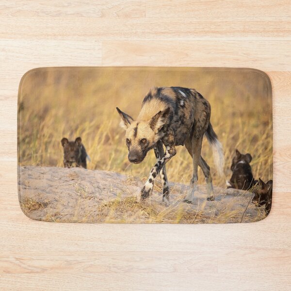 Item preview, African Wild Dog Mother with Pups – Rare Botswana Safari Encounter designed and sold by DavideAntoniani.