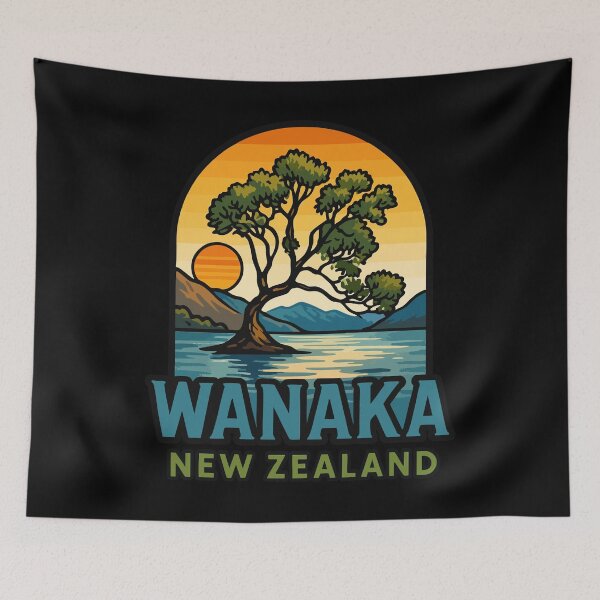 Item preview, Wanaka New Zealand Retro Travel designed and sold by TomFrontierArt.
