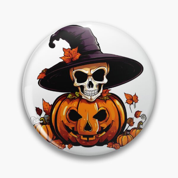Item preview, Skull in a Pumpkin Hat designed and sold by Zofia Sosnecka.