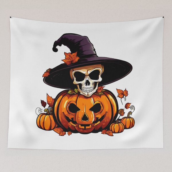 Item preview, Skull in a Pumpkin Hat designed and sold by Zofia Sosnecka.