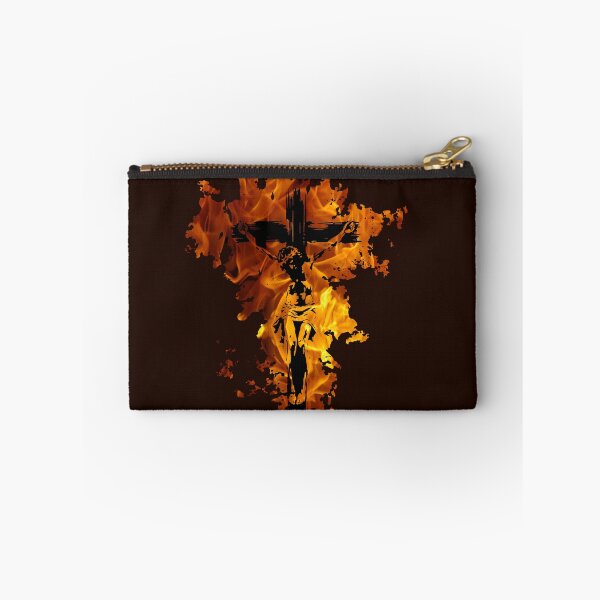 Item preview, Abstract Crucifixion of Jesus is the Fire Within Me– Grunge Silhouette Haze modern Cross Art - suits for Dark Colors designed and sold by ZechJohnRB.