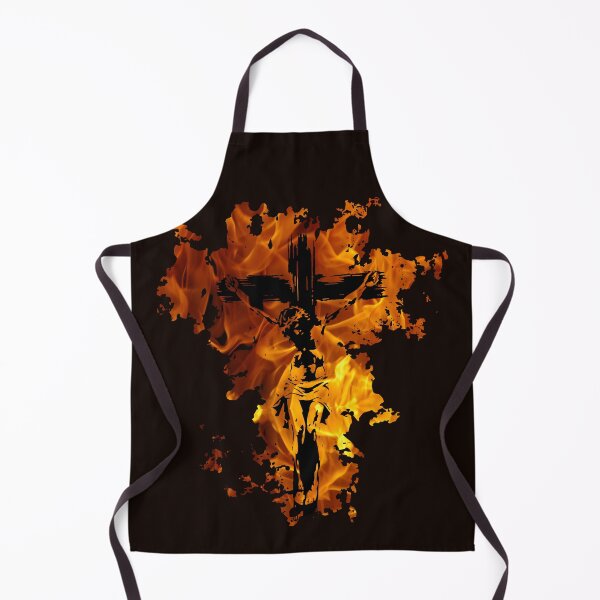 Item preview, Abstract Crucifixion of Jesus is the Fire Within Me– Grunge Silhouette Haze modern Cross Art - suits for Dark Colors designed and sold by ZechJohnRB.