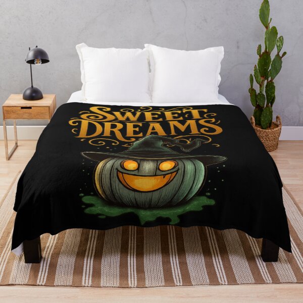 Item preview, Smiling Pumpkin with Witch Hat and Sweet Dreams Text designed and sold by Daagath.