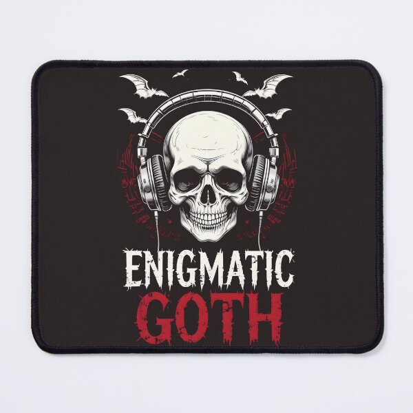 Item preview, Enigmatic Goth Skull with Headphones | Gothic Music, Darkwave & Metal Art designed and sold by EnigmaticGoth.