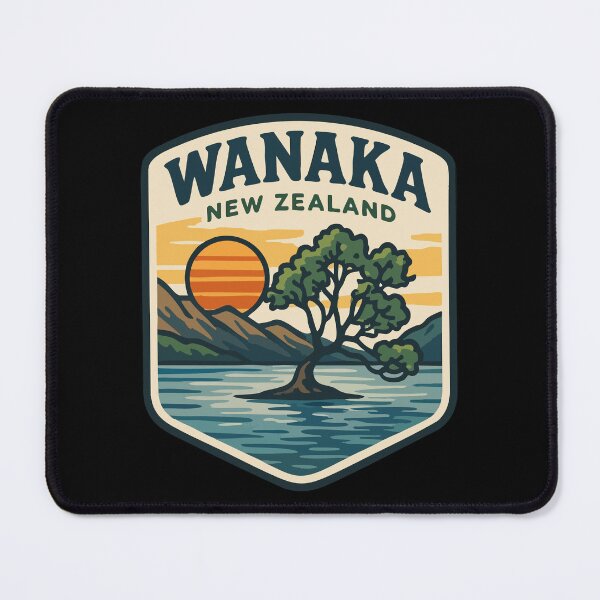Item preview, Wanaka New Zealand Retro Vintage Travel designed and sold by TomFrontierArt.