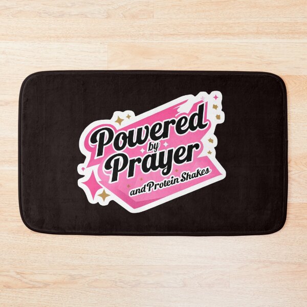 Item preview, Powered by Prayer and Protein Shakes | Funny Christian Fitness Quote | Faith and Gym Design for T-Shirts, Stickers, Hoodies & Mugs designed and sold by WHDProduction45.