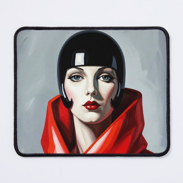 Item preview, Portrait in Cadmium Red - Original Art Deco Artwork designed and sold by elektronen.