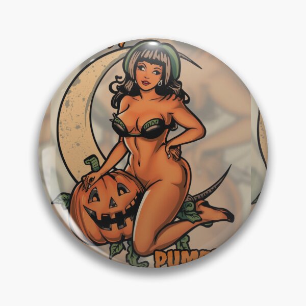 Item preview, Retro Pin-up Slutty Pumpkin designed and sold by Shikrolao.