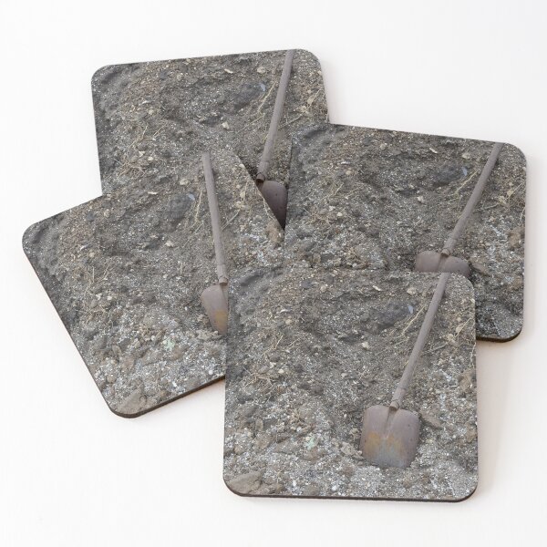 Item preview, Rusty Shovel in Soil and Gravel Pile designed and sold by printempstg.