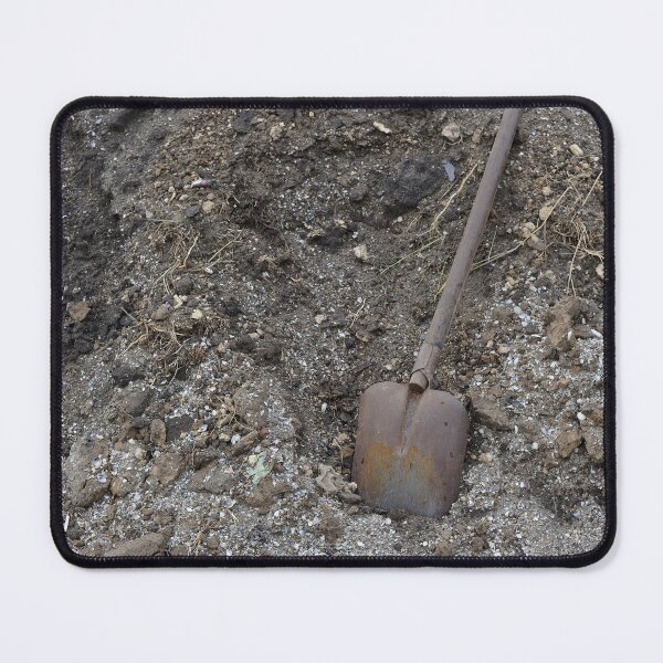 Item preview, Rusty Shovel in Soil and Gravel Pile designed and sold by printempstg.
