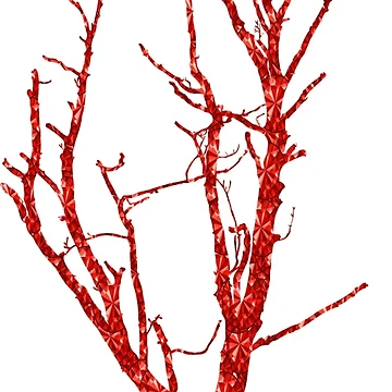 Artwork thumbnail, Red Rhinestone Dead Tree by TheIconSmith