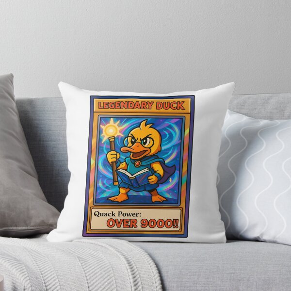 Item preview, Legendary Duck Quack Power Over 9000 Funny Trading Card Design designed and sold by TeeTimeTreasure.